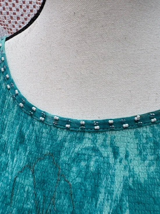 René Derhy Collection Dress | Beaded Neck | Size M - Picture 12 of 13